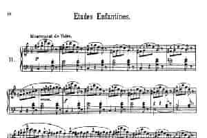 Etudes Enfantines Op.37（儿童钢琴练习曲 第11——14首） 钢琴乐谱