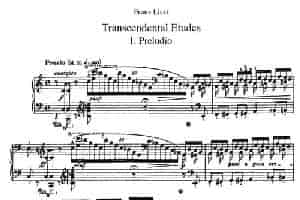 12首超级技巧练习曲：Prelude（前奏曲） 钢琴乐谱