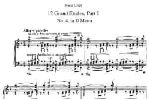 12 Grand Etudes S.137（12首华丽的练习曲·4） 钢琴乐谱