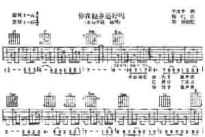 你在他乡还好吗 吉他乐谱