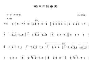 帕米尔的春天（李大同编曲版） 笛箫乐谱