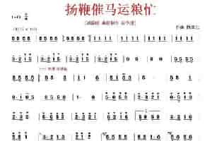 扬鞭催马运粮忙（应华熠制谱版） 胡琴乐谱