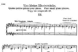 5 Klavierstücke S.192（5首钢琴小品·Ⅲ） 钢琴乐谱