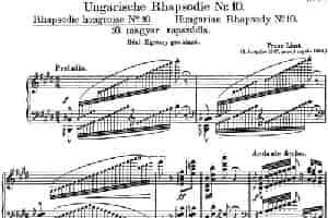 李斯特 匈牙利狂想曲 Hungarian Rhapsodies S.244 No.10 钢琴乐谱
