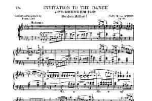 Invitation to the Dance Op·65（邀舞） 钢琴乐谱