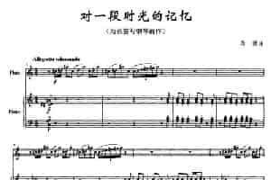 对一段时光的记忆（长笛+钢琴） 长笛乐谱