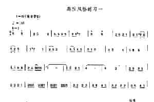 秦腔风格练习曲一（唢呐） 乐器谱
