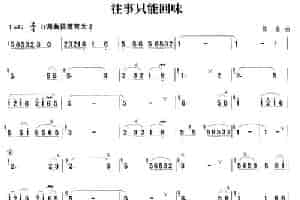往事只能回味 笛箫乐谱