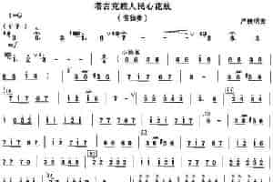 塔吉克族人民心花放 笛箫乐谱