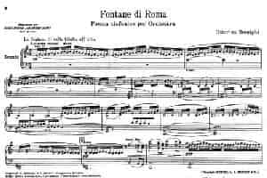 Fontane di Roma （交响诗《罗马的喷泉》） 钢琴乐谱