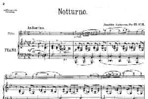 Notturno（Op.55 No.3）（长笛+钢琴伴奏） 长笛乐谱