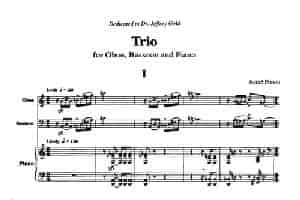 Trio（巴松、双簧管与钢琴三重奏总谱） 乐器谱
