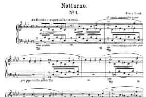Notturnos S.541（3首夜曲“爱之梦”·1） 钢琴乐谱