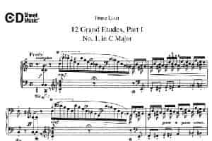 12 Grand Etudes S.137（12首华丽的练习曲·1） 钢琴乐谱
