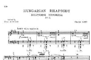 19 Rhapsodies Hongroises S.244 No.2（19首匈牙利狂想曲·第2首） 钢琴乐谱