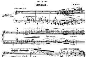 李斯特音乐会练习曲 S144（1 悲歌 降A大调 S144 Il） 钢琴乐谱