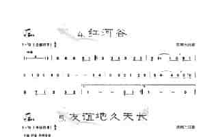 葫芦丝曲精选：红河谷 友谊地久天长 四季歌 葫芦丝乐谱