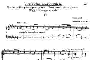 5 Klavierstücke S.192（5首钢琴小品·Ⅳ） 钢琴乐谱