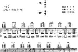 江南（林俊杰演唱版） 吉他乐谱