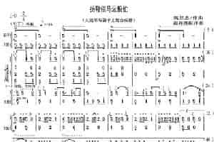 扬鞭催马运粮忙（大提琴与笛子主旋合成谱） 提琴乐谱