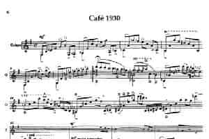 Histoire du Tango：2、Café 1930（长笛+吉他） 长笛乐谱