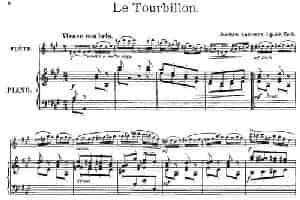 Le Tourbillon（Op.57 No.3）（长笛+钢琴伴奏） 长笛乐谱