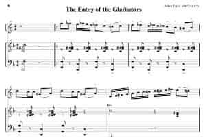 The Entry of the Gladiators（小号+钢琴伴奏） 铜管乐器谱