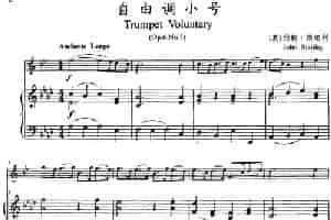 自由调小号（小号+钢琴伴奏） 铜管乐器谱
