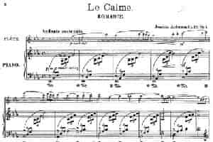 Le Calme（Op.57 No.1）（长笛+钢琴伴奏） 长笛乐谱
