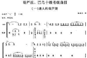 葫芦丝、巴乌十级考级曲目：迷人的葫芦箫 葫芦丝乐谱