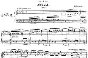 李斯特音乐会练习曲 S144（2 轻盈 f小调 S144 La leggierezza F minor） 钢琴乐谱