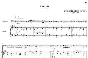 Bourrée（巴松+钢琴伴奏） 铜管乐器谱