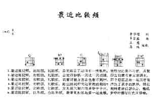 最近比较烦 吉他乐谱