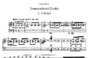 12首超级技巧练习曲：A Minor（A 小调） 钢琴乐谱