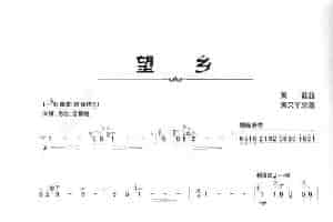 望乡 笛箫乐谱