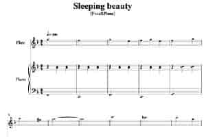 Sleeping beauty（睡美人）（长笛+钢琴） 长笛乐谱