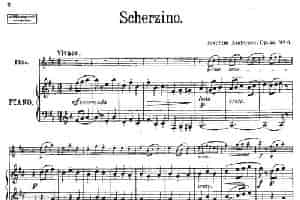 Scherzino（Op.55 No.6）（长笛+钢琴伴奏） 长笛乐谱