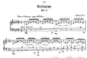 Notturnos S.541（3首夜曲“爱之梦”·3） 钢琴乐谱