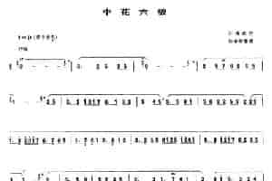 中花六板 笛箫乐谱