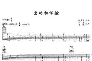爱的初体验 吉他乐谱