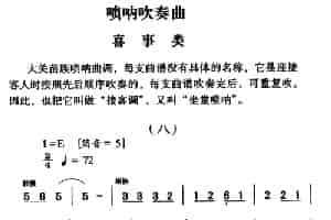 大关苗族唢呐吹奏曲调：喜事类（八） 乐器谱