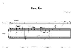 Danny Boy（巴松+钢琴伴奏） 铜管乐器谱