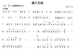 前生有缘 笛箫乐谱