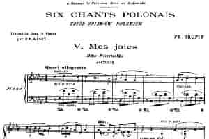 6 Chants Polonais S.480（6首波兰歌曲·Ⅴ） 钢琴乐谱