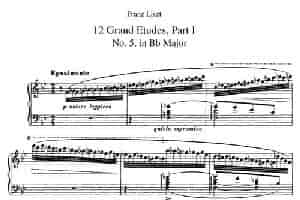 12 Grand Etudes S.137（12首华丽的练习曲·5） 钢琴乐谱
