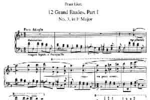12 Grand Etudes S.137（12首华丽的练习曲·3） 钢琴乐谱