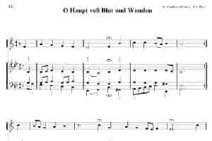 O Haupt voll Blut und Wunden（小号+钢琴伴奏） 铜管乐器谱