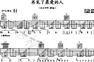 再见了最爱的人（杜新春编配版） 吉他乐谱
