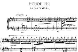 Paganini Etudes No.3 in G# （6首帕格尼尼大练习曲之Ⅲ） 钢琴乐谱