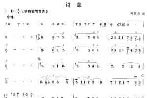 诗意 笛箫乐谱